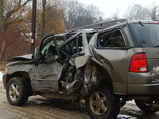 clare hits train car happened leader michigan northern maple noon dunlop crash tuesday around west st city